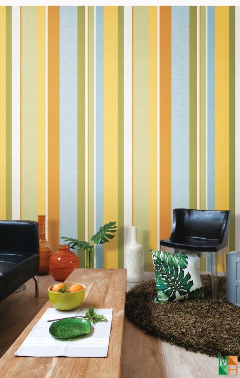Vẻ đẹp độc đáo của giấy dán tường kẻ sọc ngang, dọc