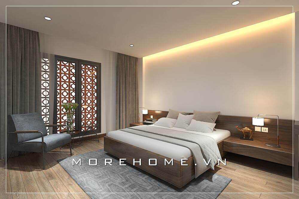 Giường ngủ chung cư gỗ công nghiệp Giường ngủ chung cư gỗ công nghiệp