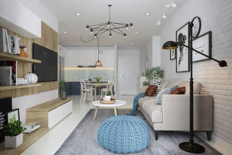 Nội thất phòng khách chung cư cuốn hút và nhẹ nhàng với lối phong cách thiết kế Scandinavia