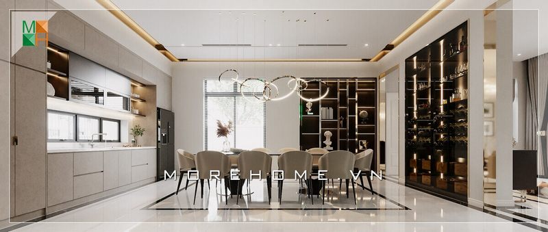 Ngắm nhìn mẫu thiết kế nội thất phòng ăn hiện đại, được bố trí có kỹ thuật và gọn gàng dành cho các loại căn hộ, nhà phố, biệt thự,...